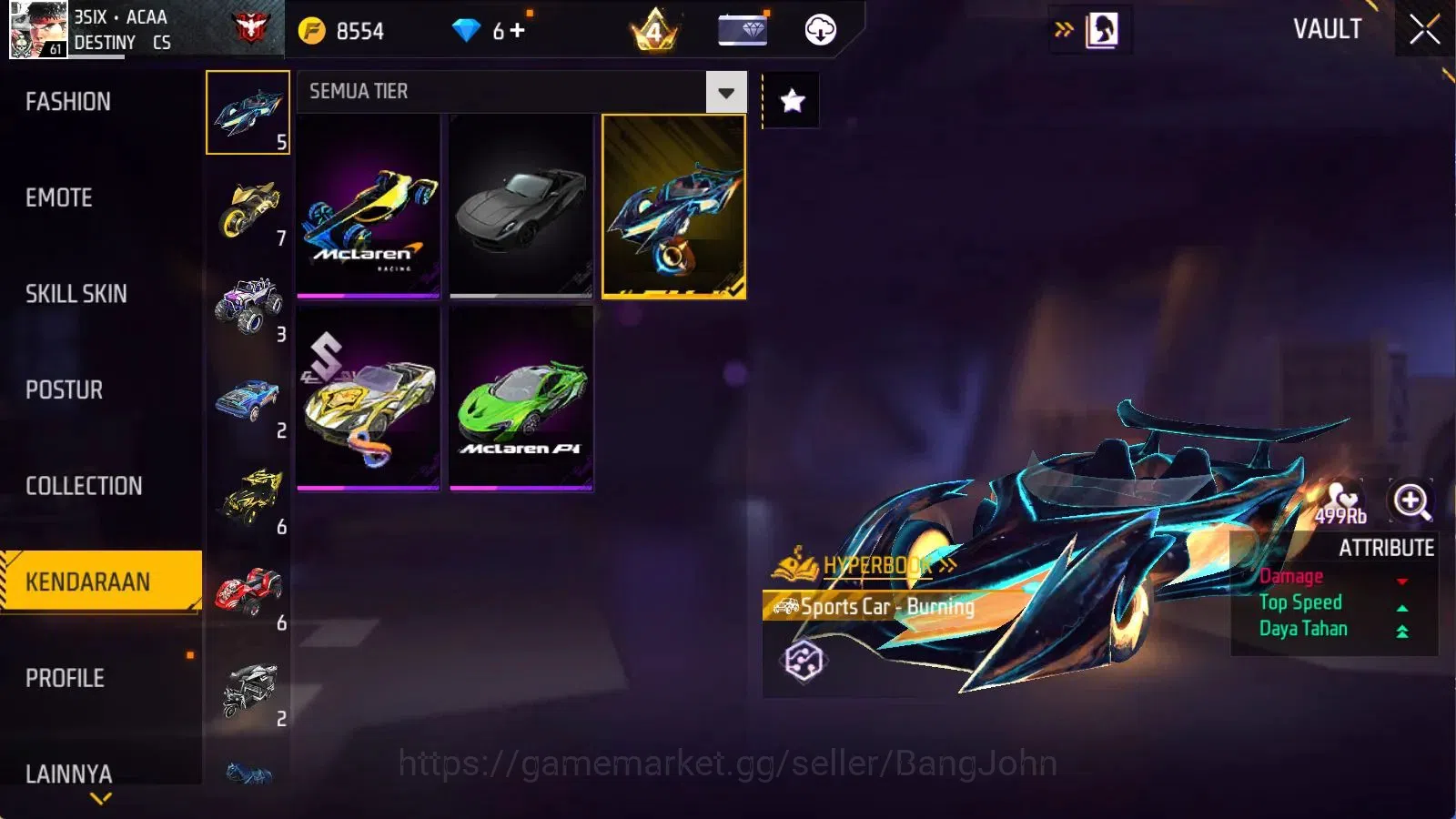 Free Fire Accounts Indonesia | 5 Evo(AK47 Blue Flame Dr Lv7,FAMAS Dem image 18