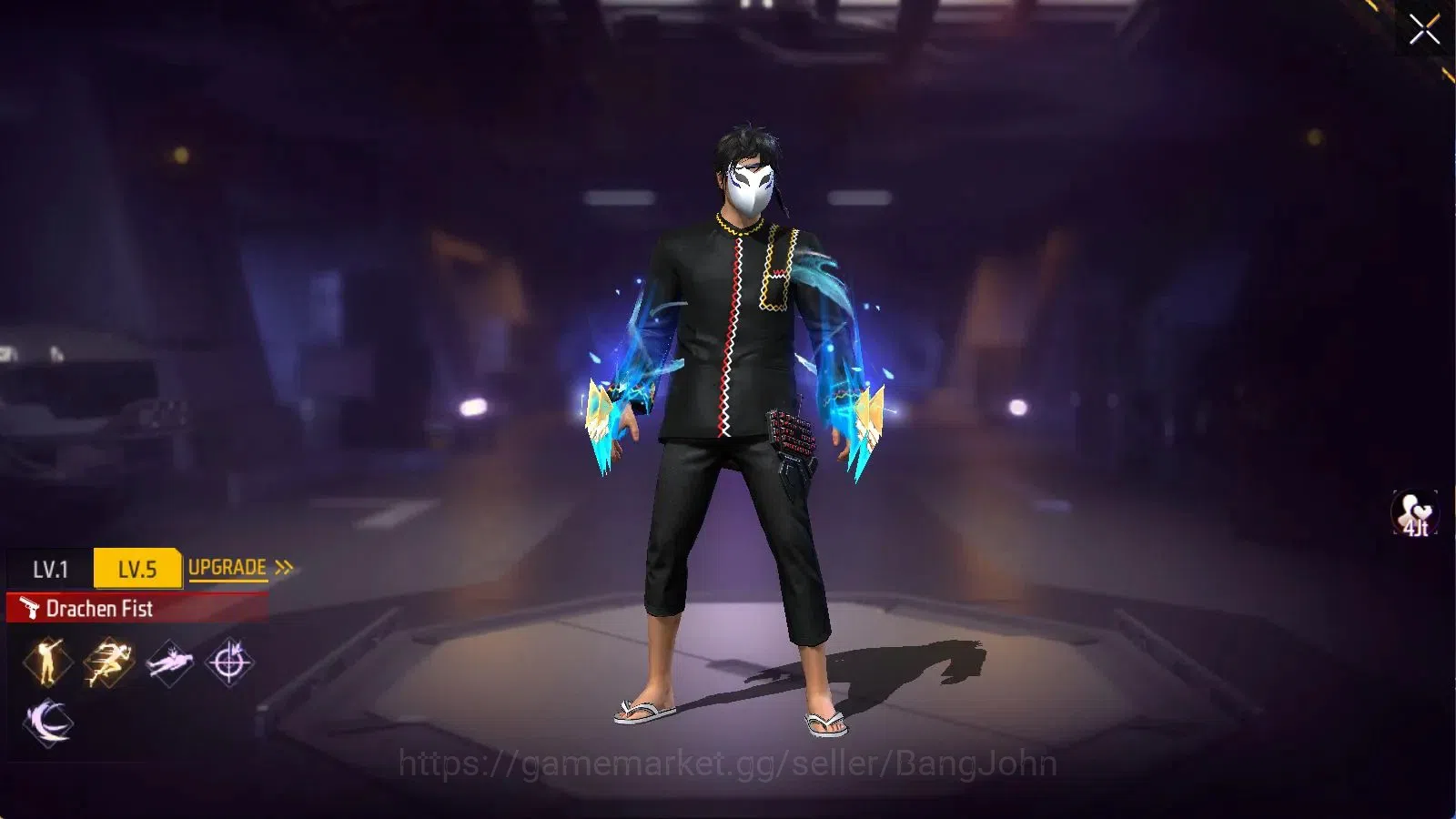 Free Fire Accounts Indonesia | 5 Evo(AK47 Blue Flame Dr Lv7,FAMAS Dem image 6