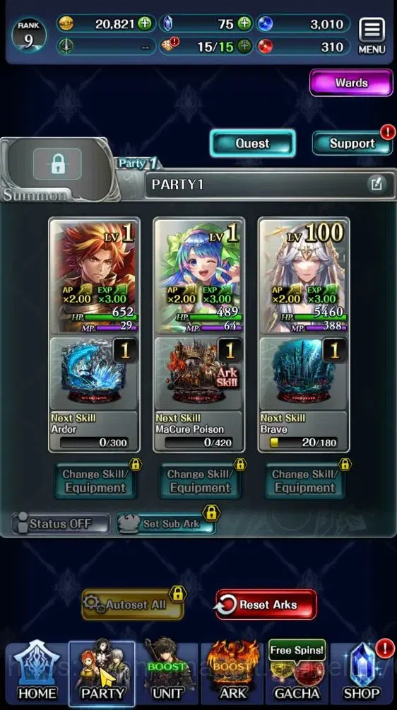 Last Cloudia Accounts Endgame GLOBAL|Rank 9|Collab Brave Frontier (Goddess Tilith,Fire God Vargas) Top Tier Unit (Goddess 3