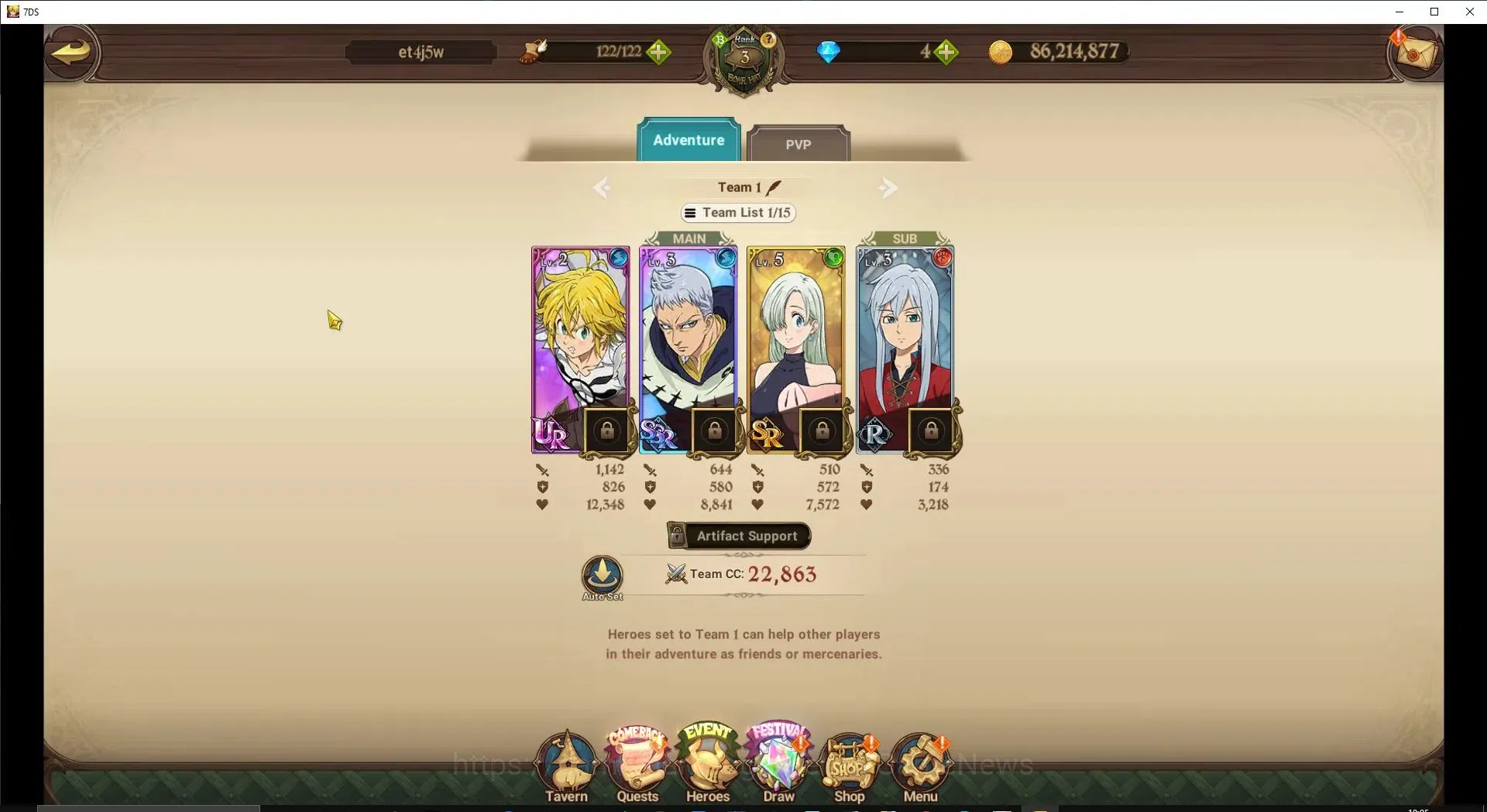 The Seven Deadly Sins: Grand Cross Accounts Global|644K CC|Chapter 1|1 LR+6 UR|Elizabeth,Nemes image 6