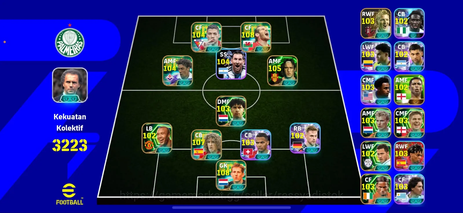 eFootball Accounts Legends & Iconic Players COLECTIVE 3226+ | NEW GARETH BALE x NEW C PUYOL x L SUAREZ x TOTTI x LIONEL 1