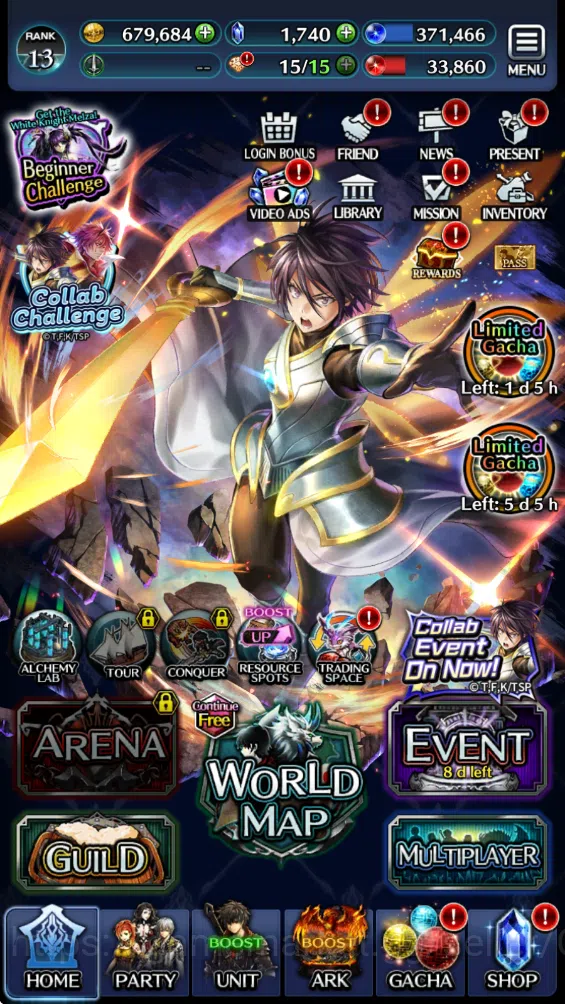 Last Cloudia Accounts GLOBAL Rank 13| Starter Collab Slime (Hinata+Ark, image 4
