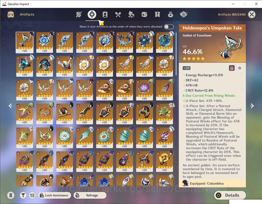 Genshin Impact Accounts Asia|AR 57|10 Limited+3(*5Weapon)|Mualani+sign,Col image 6