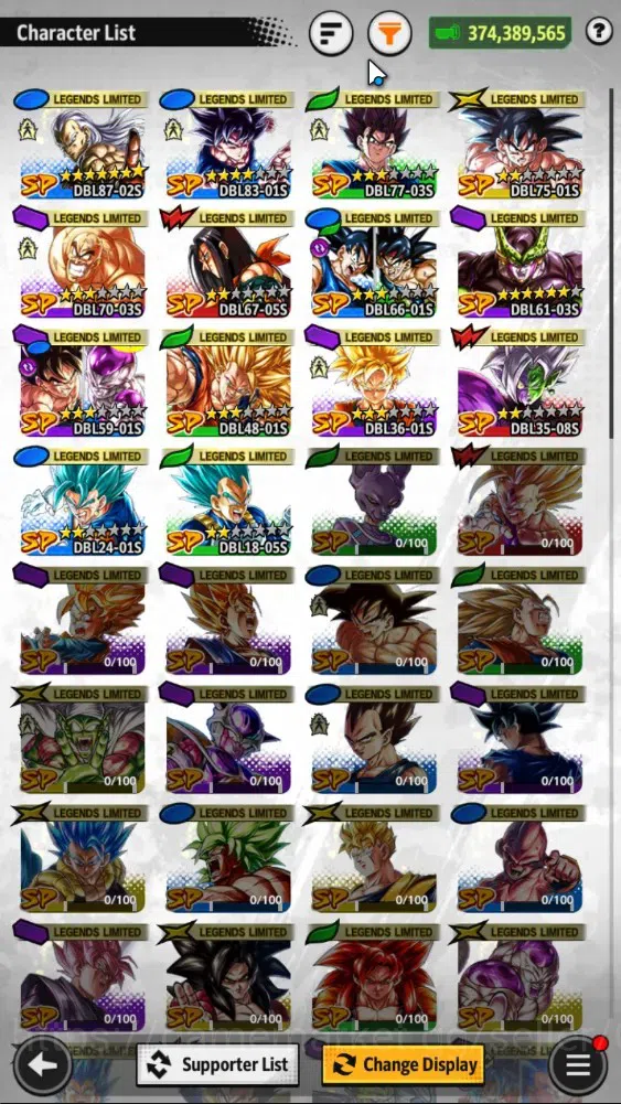 Dragon Ball Legends Accounts 374M TP|LV 157|4UL+3LR+14LL|SS Trunks(T)&Gohan,SSG image 5