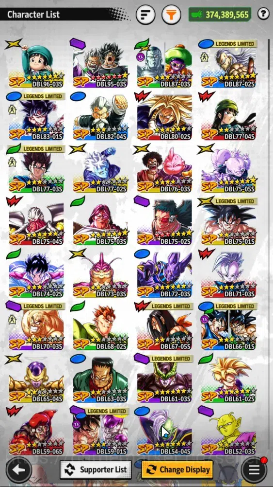 Dragon Ball Legends Accounts 374M TP|LV 157|4UL+3LR+14LL|SS Trunks(T)&Gohan,SSG image 6