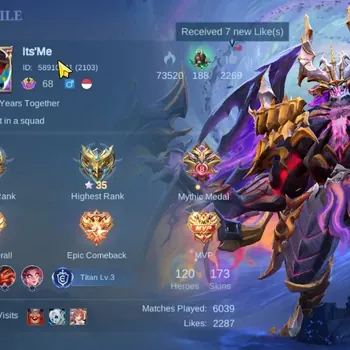 Mobile Legends: Bang Bang Accounts Others Hero 120|Skin 173|Thamuz Nexus,Aldous Mistbenders,Floryn Sanrio,Karina KoF|Oddete