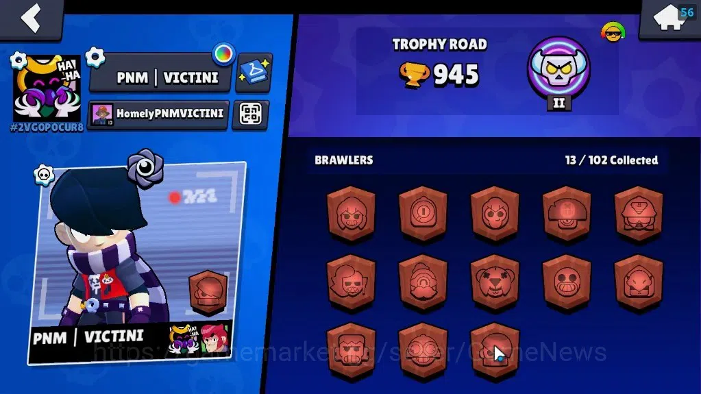 Brawl Stars Accounts 945 Trophy|8k Blings,3k PP|13 Brawlers 1 Max Lvl F image 2