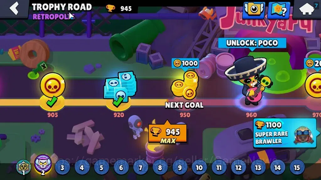 Brawl Stars Accounts 945 Trophy|8k Blings,3k PP|13 Brawlers 1 Max Lvl F image 5