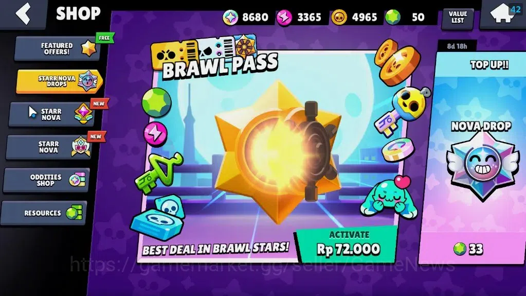 Brawl Stars Accounts 945 Trophy|8k Blings,3k PP|13 Brawlers 1 Max Lvl F image 6