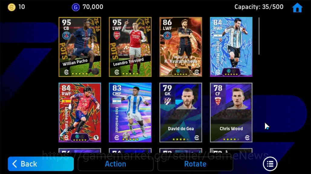 eFootball Accounts Android|Big Time K.Kvaratskhelia,Willian Pacho,Lea image 4