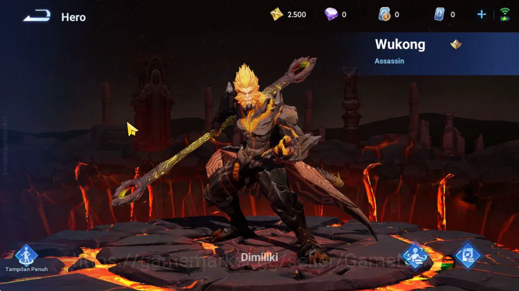 Honor of Kings Accounts Hero 13 Skin 3|Fresh Starter| (Wukong Legend)  Gao image 3