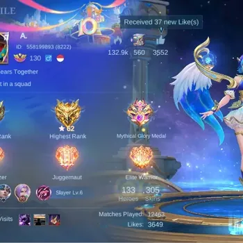 Mobile Legends: Bang Bang Accounts Collector Global|305 Skin|Renowned|KOF:Karina|Collec: Natalia|LB