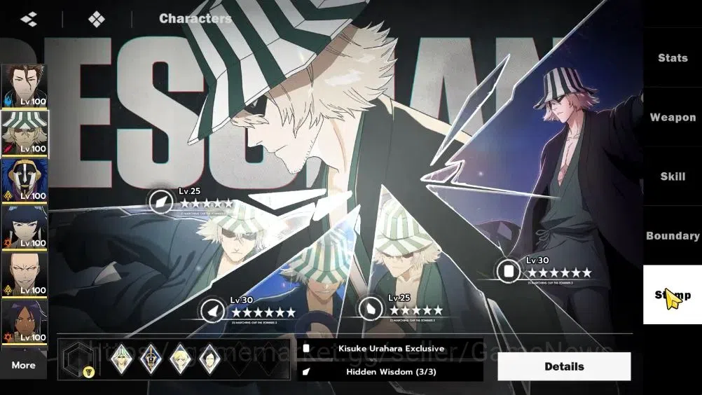 BLEACH: Soul Resonance Accounts NuverseSEA|LV 73|10 SSR [(AizenB6,UraharaB2,Ikkaku image 10