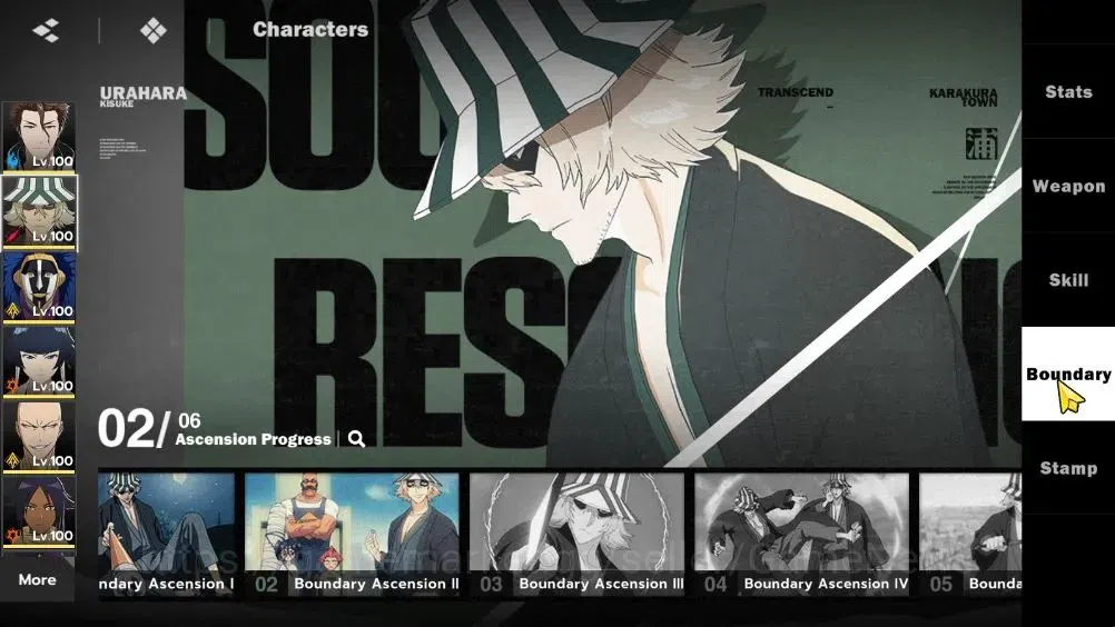 BLEACH: Soul Resonance Accounts NuverseSEA|LV 73|10 SSR [(AizenB6,UraharaB2,Ikkaku image 9