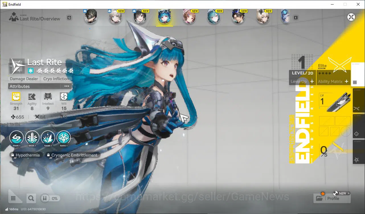 Arknights: Endfield Accounts NA/EU Lv2|Starter| 2 SSR [Last Rite,Ardelia] +6SR[Perlica,Qianyu,Xaihi,etc]|2K 3