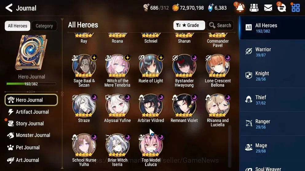 Epic Seven Accounts High-End GLOBAL UnVerif|New Era|14 ML(SN Yulha,Rihana&Luc[SPD 305],RoLight,etc)+Rinak,Ab 16