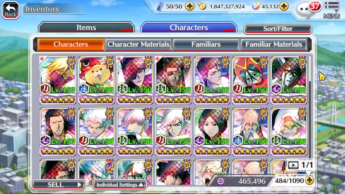 Bleach: Brave Souls Accounts Mid-Tier [GLOBAL]45K Orbs|TYBW (Aizen,Shunsui),9th Gremmy,halibel Cacao,Kon NY,Crescnt 3