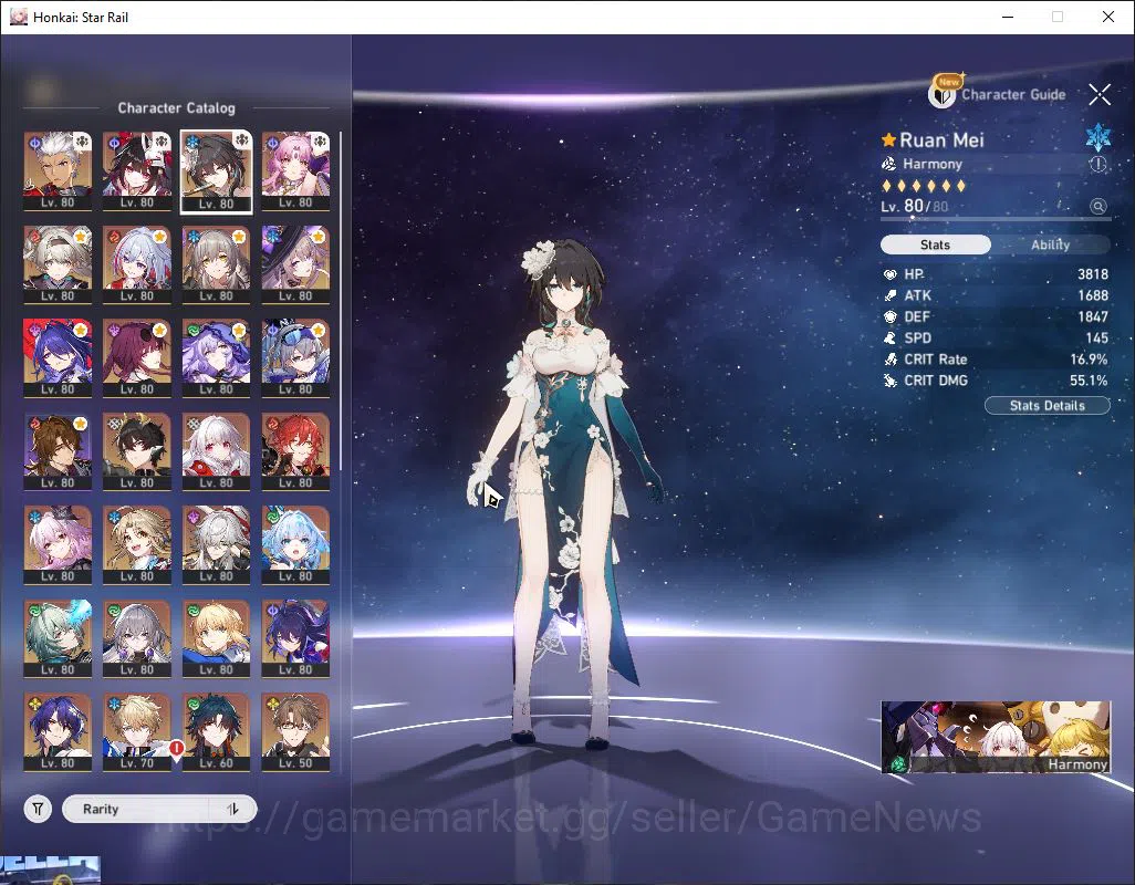 Honkai Star Rail Accounts Mid Game Asia|TL 70|40 Ticket|17 Limited|[Firefly,TheHerta,Acheron,Kafka,Evernight,Feixiao]+Sign 3