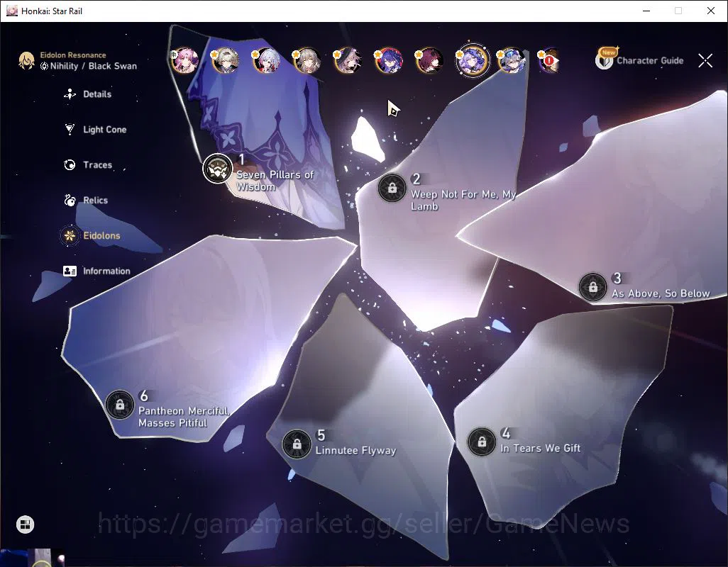 Honkai Star Rail Accounts Mid Game Asia|TL 70|40 Ticket|17 Limited|[Firefly,TheHerta,Acheron,Kafka,Evernight,Feixiao]+Sign 6