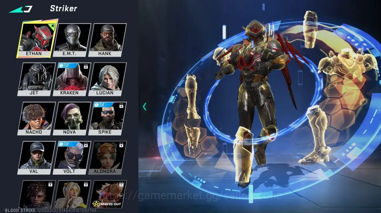 Blood Strike Accounts Others ASIA|Eternal Striker: ETHAN Alien Walker|Ultra M700 Power Surge|3 Legendary Guns|2 Ultra 3