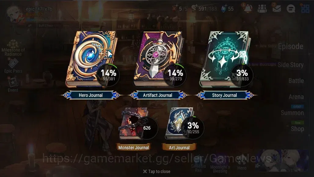 Epic Seven Accounts GLOBAL Unverif|NewEra|2 ML(Rhinna&Luciella,DB Seny image 3