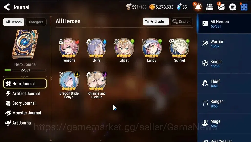 Epic Seven Accounts GLOBAL Unverif|NewEra|2 ML(Rhinna&Luciella,DB Seny image 5