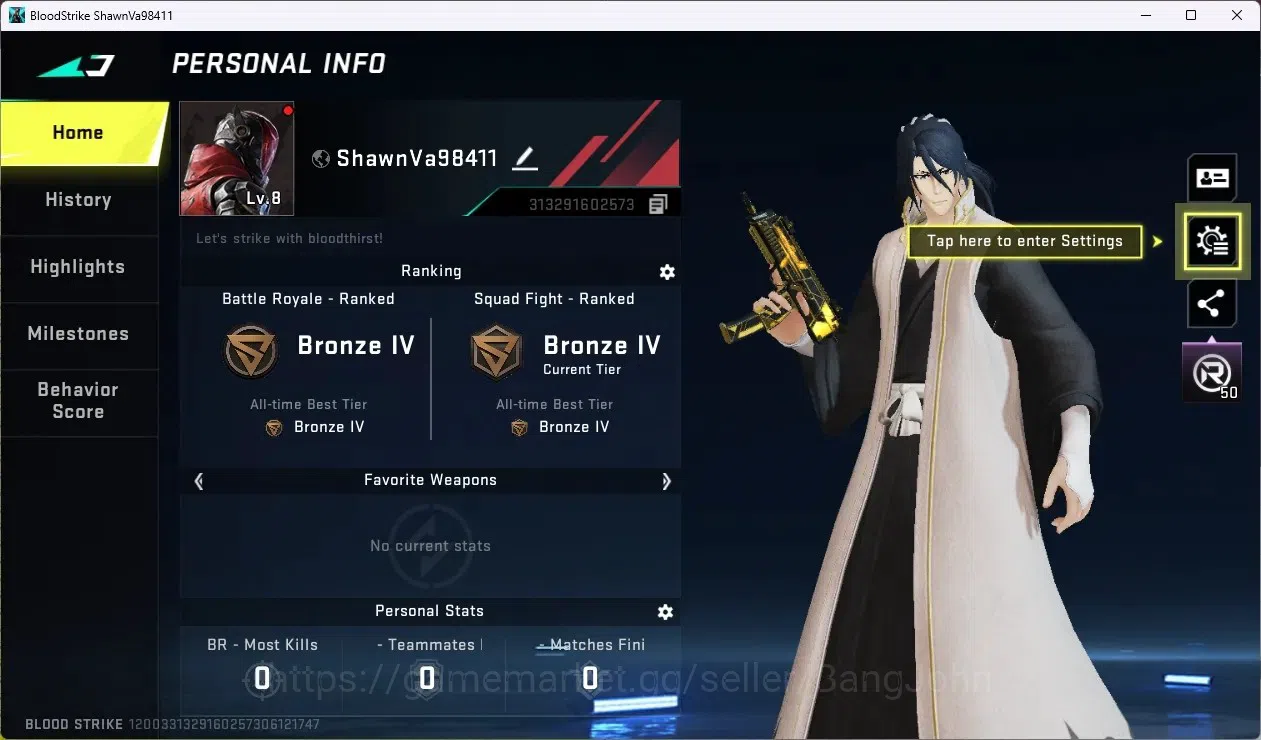 Blood Strike Accounts ASIA | 1 AOT,1EVA GUNS | 2 ULTRA GUNS | 1 BLEACH S image 1