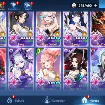 Mobile Legends: Adventure Accounts Global 704xx|Lv.421|7992M Power|Camp 83-9|Vip 10|38 Nexus|58 Awakening|14 Epic|4,651