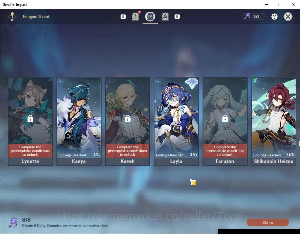 Genshin Impact Accounts ASIA|AR 57|8 Limited+3 (5* Weapon)|NeuvilletteC1,K image 18