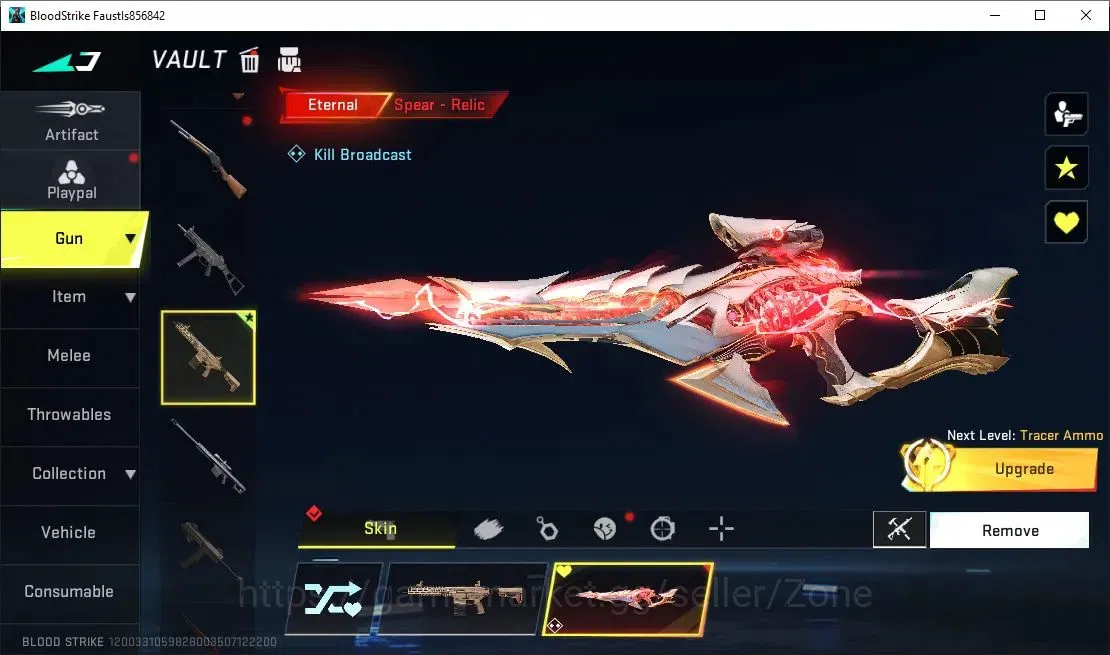 Blood Strike Accounts Others ASIA |1 ETERNAL: Spear Relic|5 Guns|L4 Bronze III|LogNetEase(BS600Z) 2