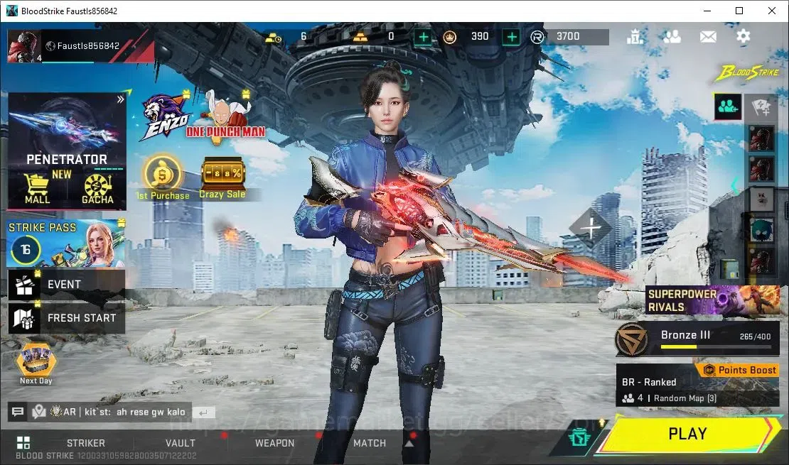 Blood Strike Accounts Others ASIA |1 ETERNAL: Spear Relic|5 Guns|L4 Bronze III|LogNetEase(BS600Z) 4