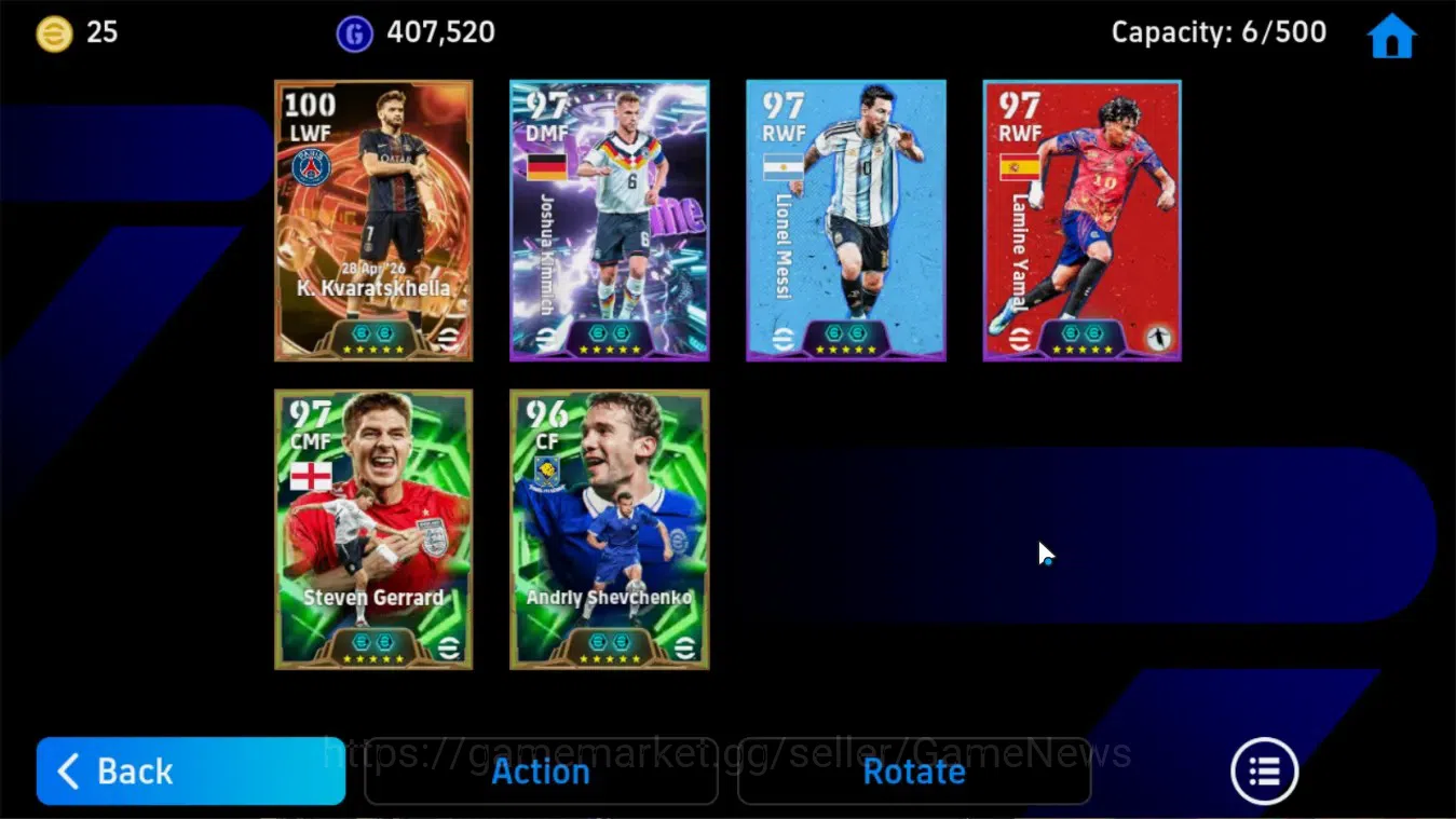 eFootball Accounts Android|Big Time K Kvaratskhella,Epic Andriy Shevc image 5