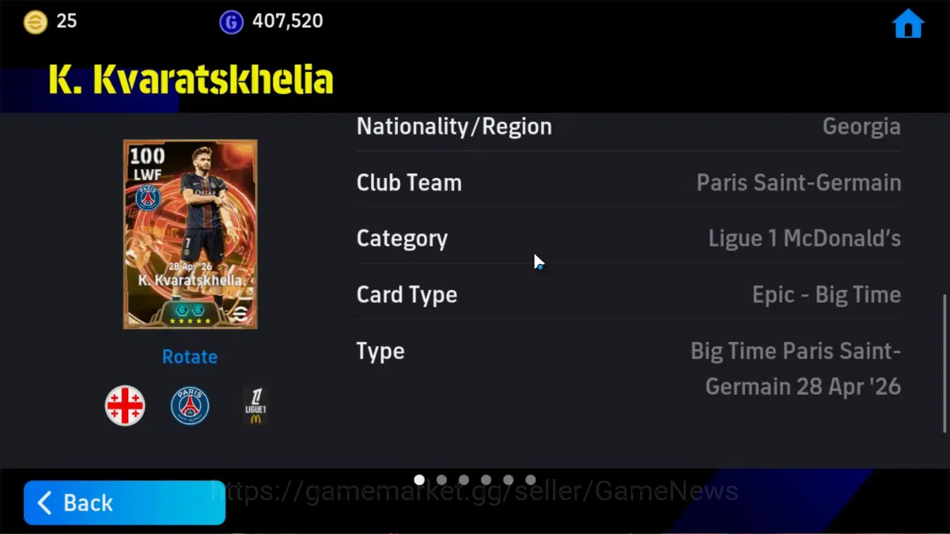 eFootball Accounts Android|Big Time K Kvaratskhella,Epic Andriy Shevc image 6