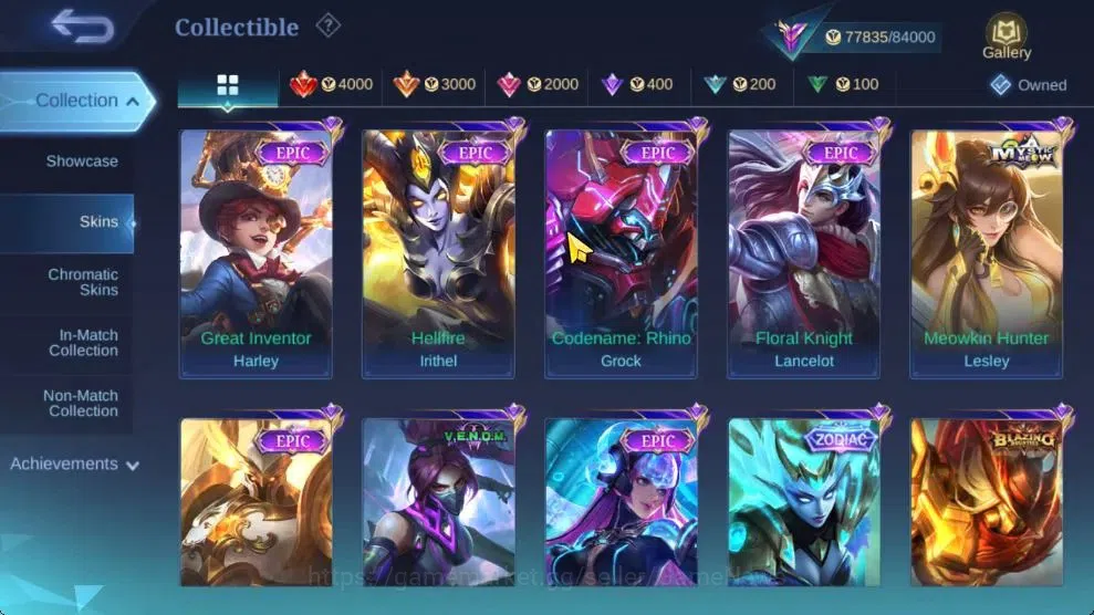 Mobile Legends: Bang Bang Accounts Hero 132|Skin 280|Prime[Claude,Granger],Naruto[Sak image 10