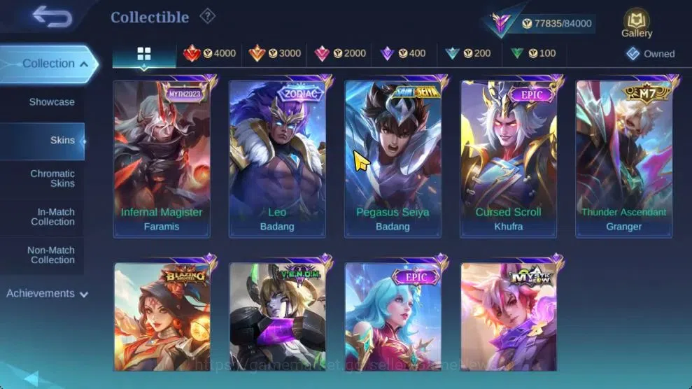 Mobile Legends: Bang Bang Accounts Hero 132|Skin 280|Prime[Claude,Granger],Naruto[Sak image 13
