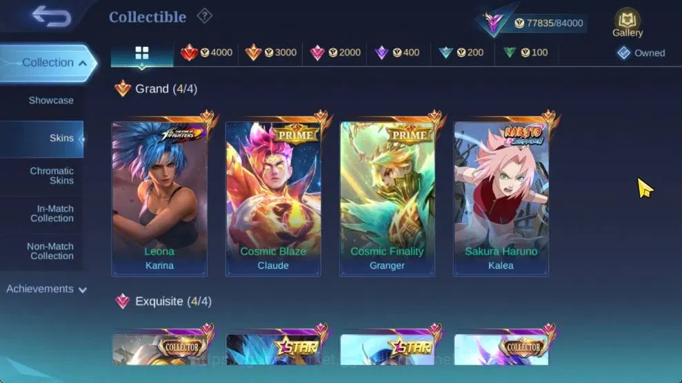 Mobile Legends: Bang Bang Accounts Hero 132|Skin 280|Prime[Claude,Granger],Naruto[Sak image 5
