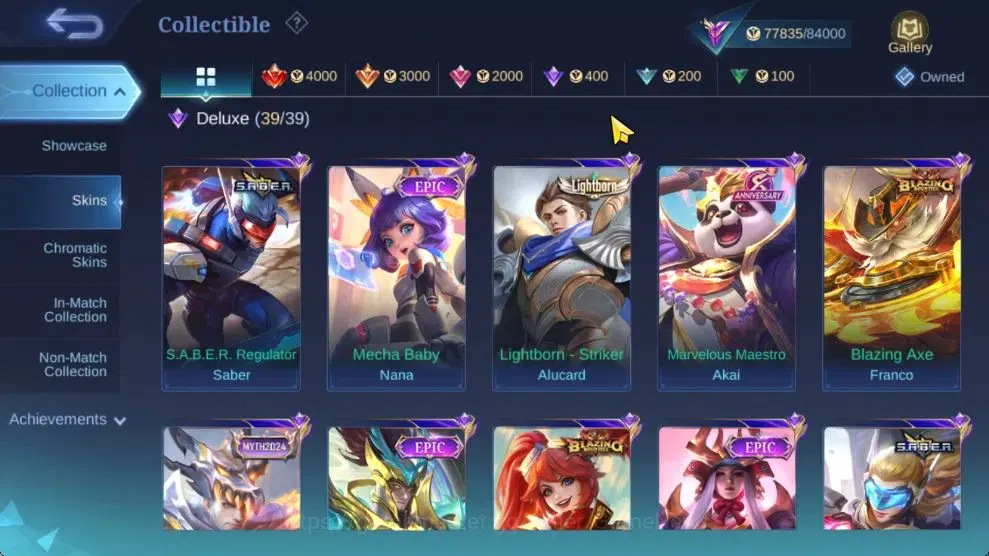 Mobile Legends: Bang Bang Accounts Hero 132|Skin 280|Prime[Claude,Granger],Naruto[Sak image 7