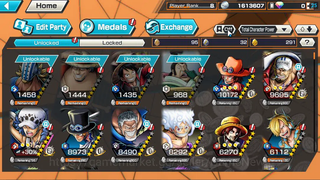 One Piece Bounty Rush Accounts Global |EX 5|The 4 Emperors D.Luffy,Navy HQ Sakazu image 8