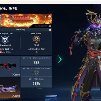 Blood Strike Accounts Collab Skin ASIA|2 Ultra Melee:Shuriken&TheIron|Evo:Fal-Evolved|Eternal Gun:Mp7|Eternal
