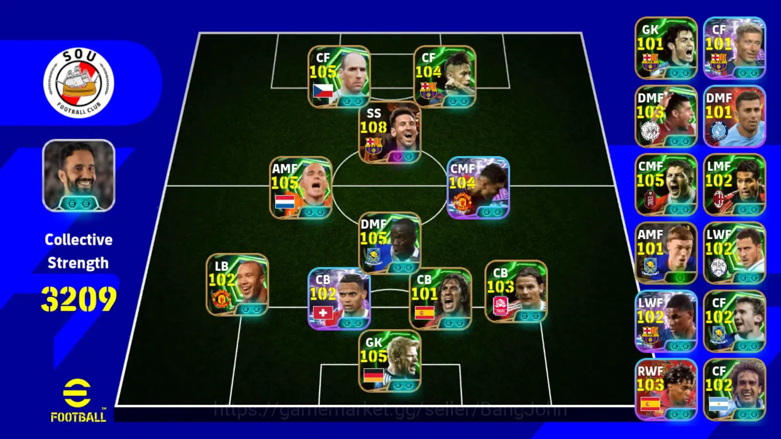 eFootball Accounts Mobile|PW 3209|Lionel Messi BigT'15,Wesley Sneijde image 8