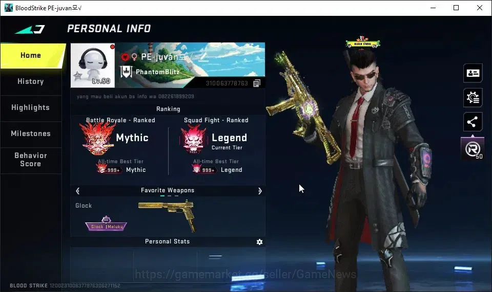 Blood Strike Accounts ASIA|13 ULTRA[ZERO,EMMA,UMP45,SCAR,M700,INP-9,URB, image 2