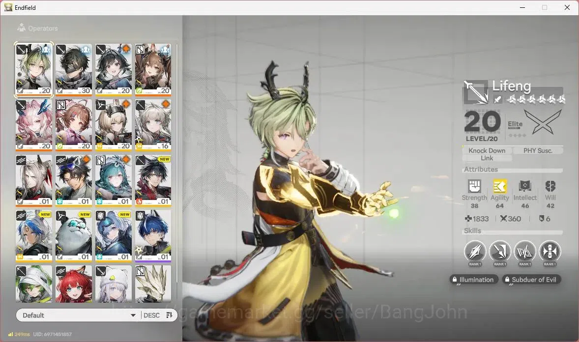 Arknights: Endfield Accounts EU | Lv 35|2 Limit+4 STD|Limit Gilberta,Mi Fu|STD image 3