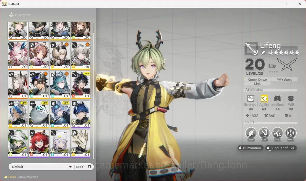 Arknights: Endfield Accounts EU | Lv 35|2 Limit+4 STD|Limit Gilberta,Mi Fu|STD image 4