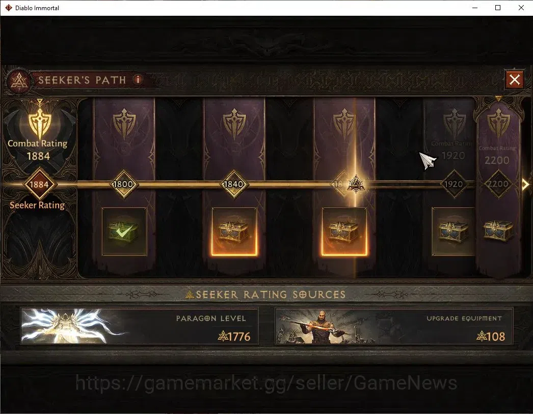 Diablo Immortal Accounts NA - Chain of Honor|CS ON|Lv60(638)|Druid|CR 39K|R image 12