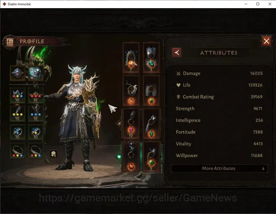 Diablo Immortal Accounts NA - Chain of Honor|CS ON|Lv60(638)|Druid|CR 39K|R image 4