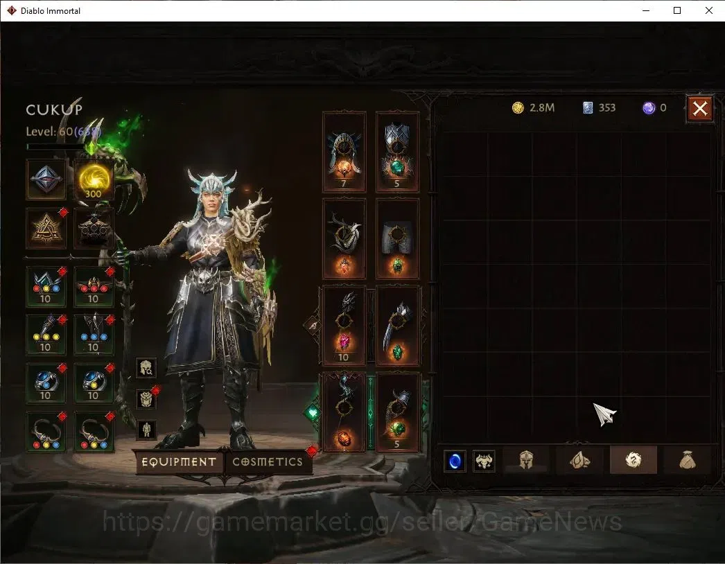 Diablo Immortal Accounts NA - Chain of Honor|CS ON|Lv60(638)|Druid|CR 39K|R image 7
