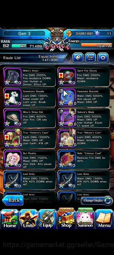 Grand Summoners Accounts Global|Rank 82|18 Ascend|InumutaTW,Isliid Pinnacle image 11