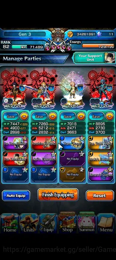 Grand Summoners Accounts Global|Rank 82|18 Ascend|InumutaTW,Isliid Pinnacle image 3