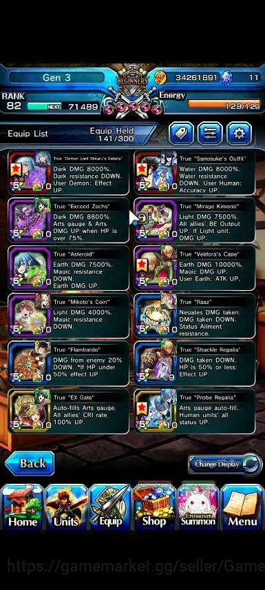 Grand Summoners Accounts Global|Rank 82|18 Ascend|InumutaTW,Isliid Pinnacle image 6