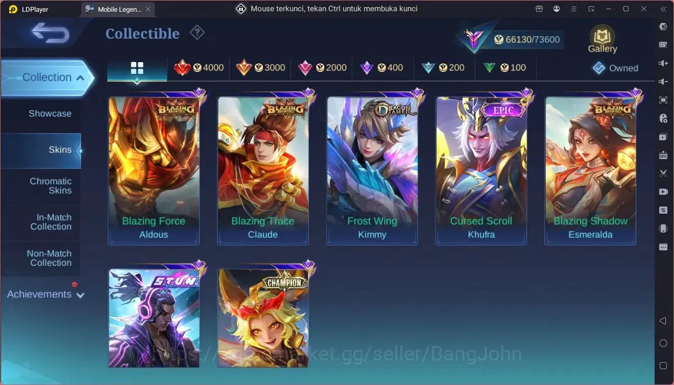 Mobile Legends: Bang Bang Accounts Global|Hero 132|Skin 275|Renowned|11.11 GS|KOF Kar image 12